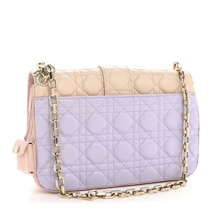 Christian Dior Lambskin Cannage Medium Miss Dior Flap Purple Beige 3 of 14
