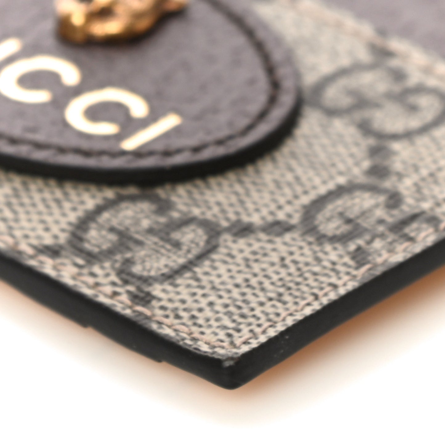 GG Supreme Monogram Neo Vintage Card Holder Beige Crop New Acero