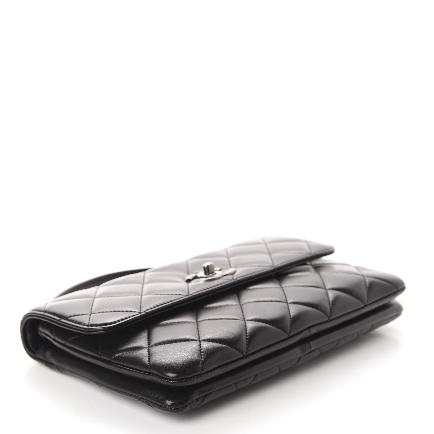 Lambskin Quilted Medium Trendy CC Flap Black