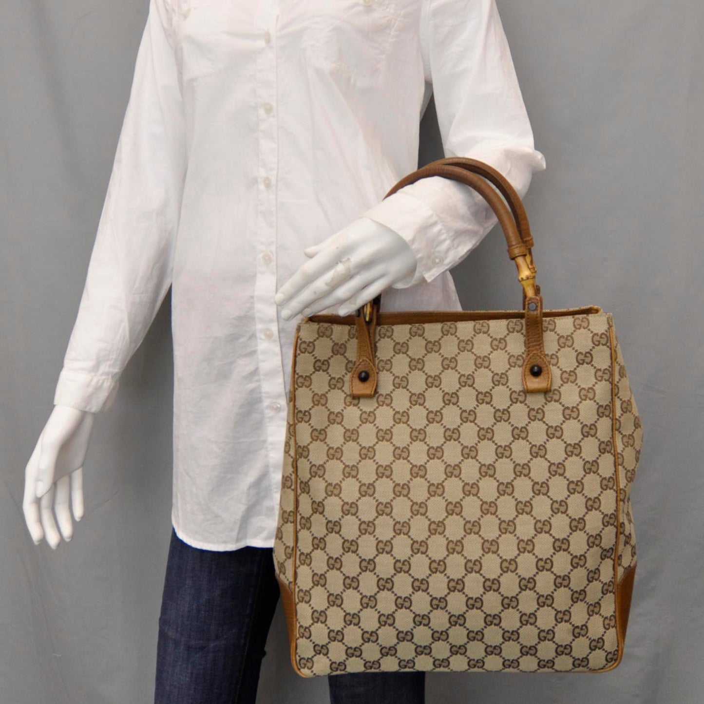 Monogram Bamboo Tote