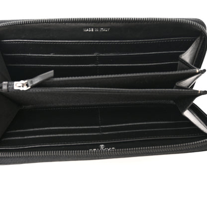 Chanel Lambskin Quilted Boy Zip Around Wallet Black 5 of 9