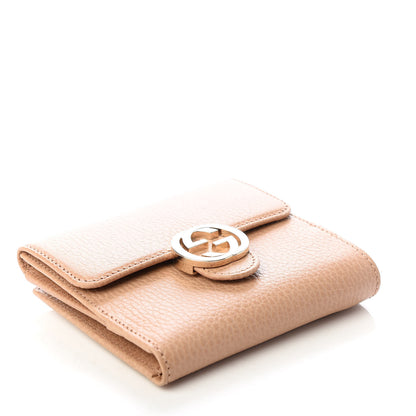 Gucci Dollar Calfskin Interlocking G French Wallet Camelia 4 of 7