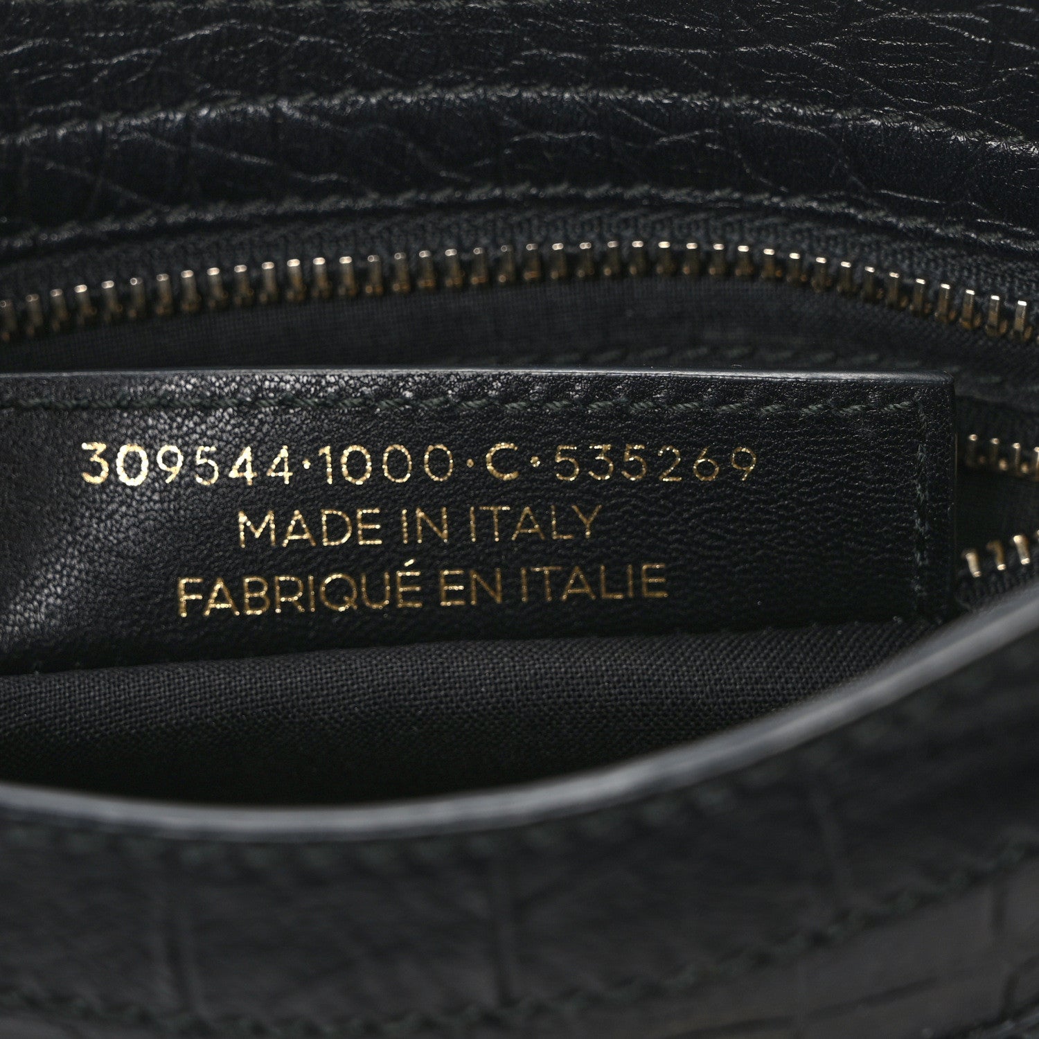 Balenciaga Calfskin Giant 12 Gold Hardware Crocodile Embossed Mini City Black 7 of 9