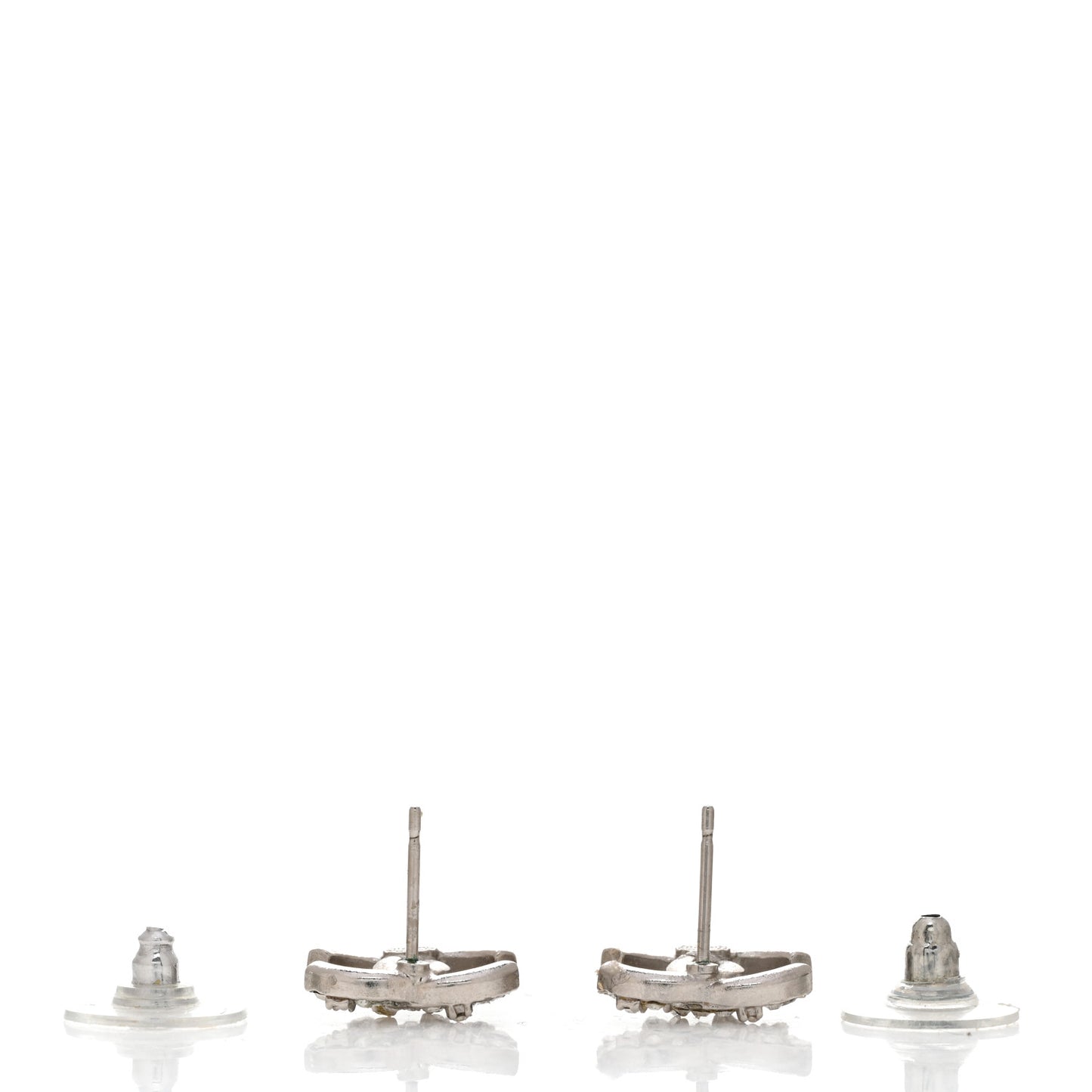 Crystal CC Earrings Silver