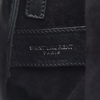 Saint Laurent Calfskin Fringe Small Studded Anita Crossbody Bag Black 6 of 9