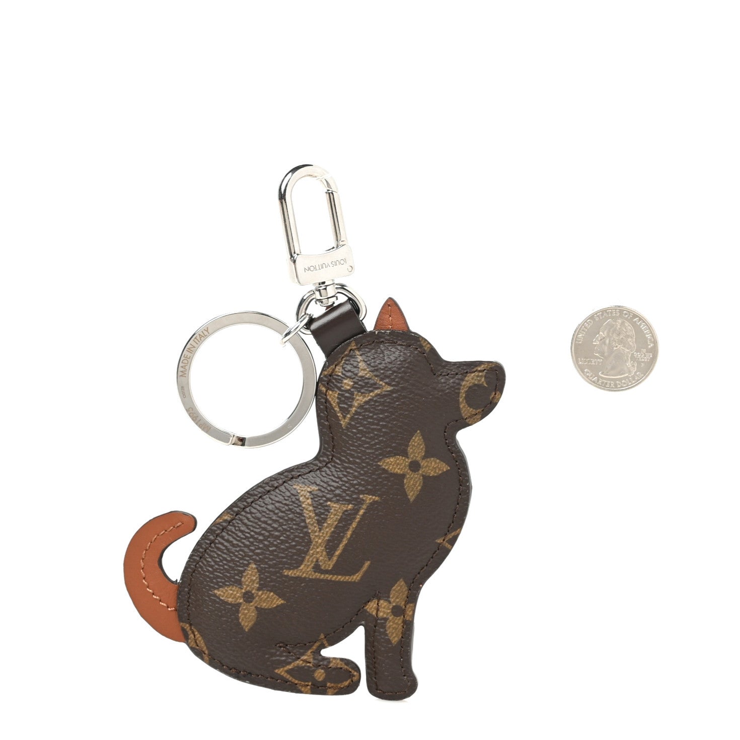 Louis Vuitton Monogram Dog Bag Charm Key Holder 2 of 5