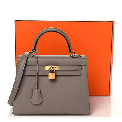 Hermes Epsom Kelly Sellier 25 Gris Asphalte 38 of 38
