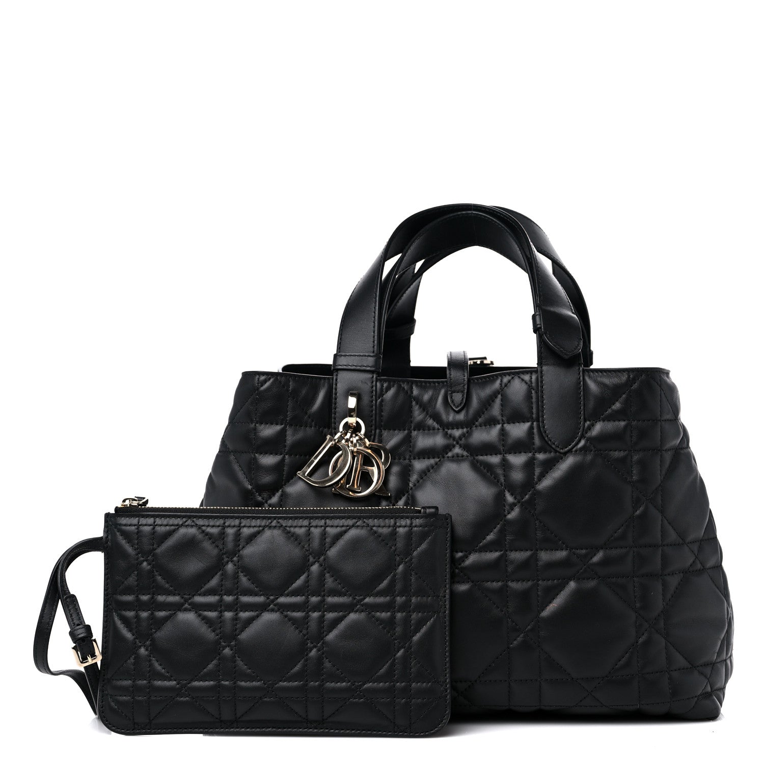 Christian Dior Calfskin Macrocannage Medium Toujours Black 1 of 11