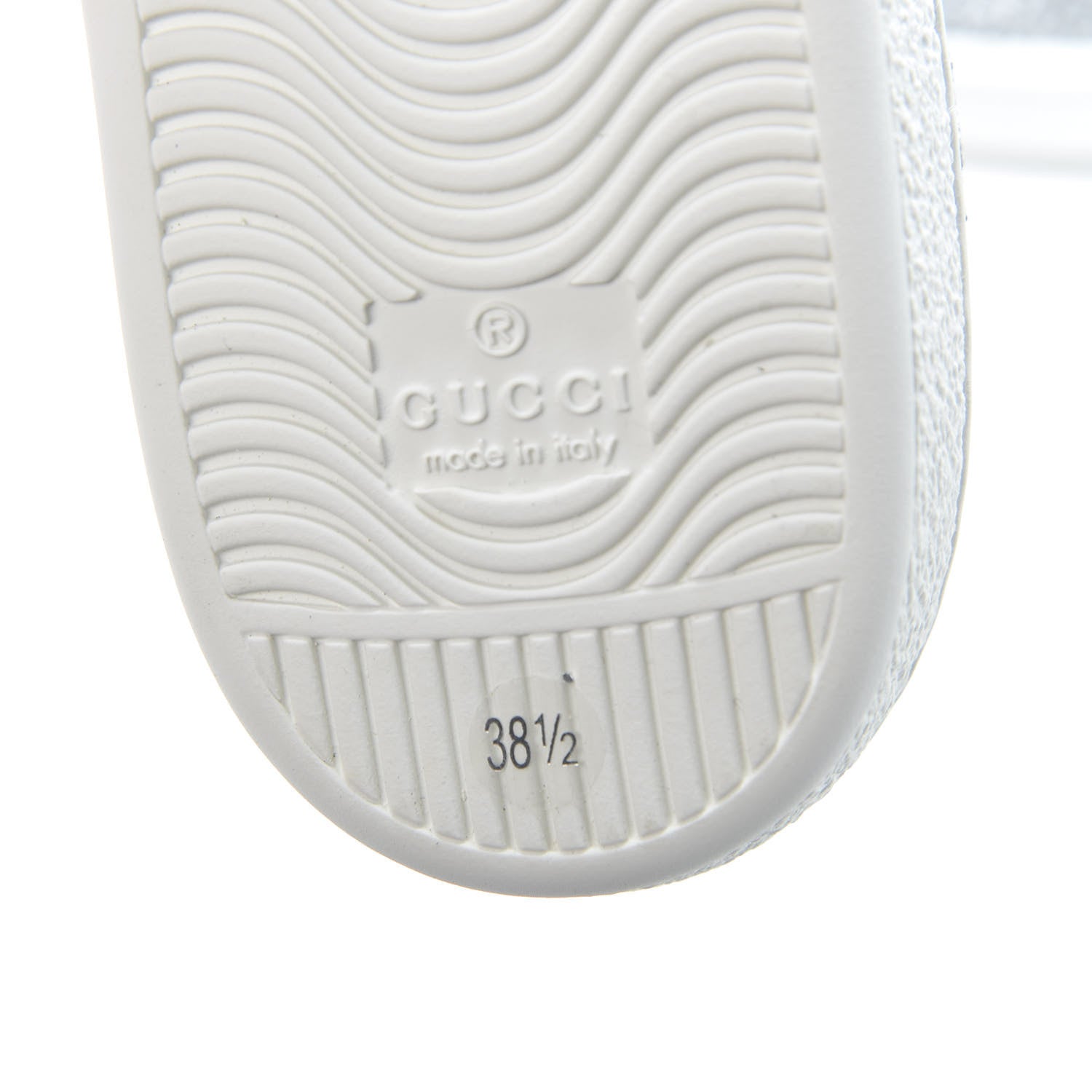 Gucci Glitter Web Womens Ace Sneakers 38.5 Silver 8 of 12