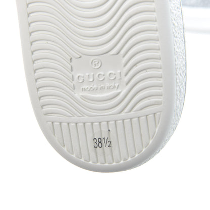 Gucci Glitter Web Womens Ace Sneakers 38.5 Silver 8 of 12