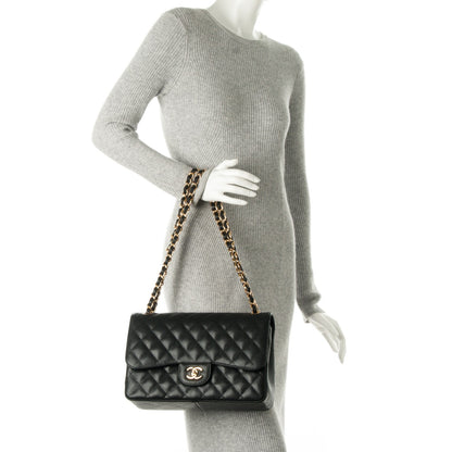 Chanel Caviar Quilted Jumbo Double Flap Black 2 of 9