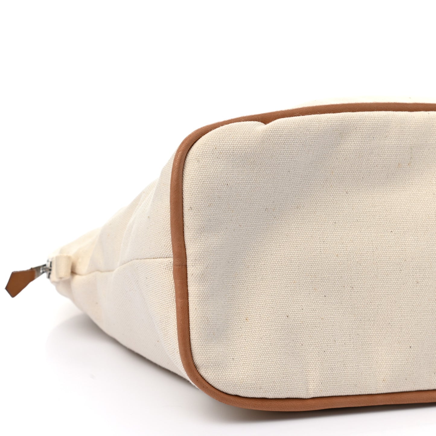 Cotton Canvas Mini Bolide Travel Cosmetic Pouch White