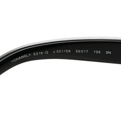 Chanel Acetate Lambskin Camellia CC Sunglasses 5316-Q Black 5 of 8