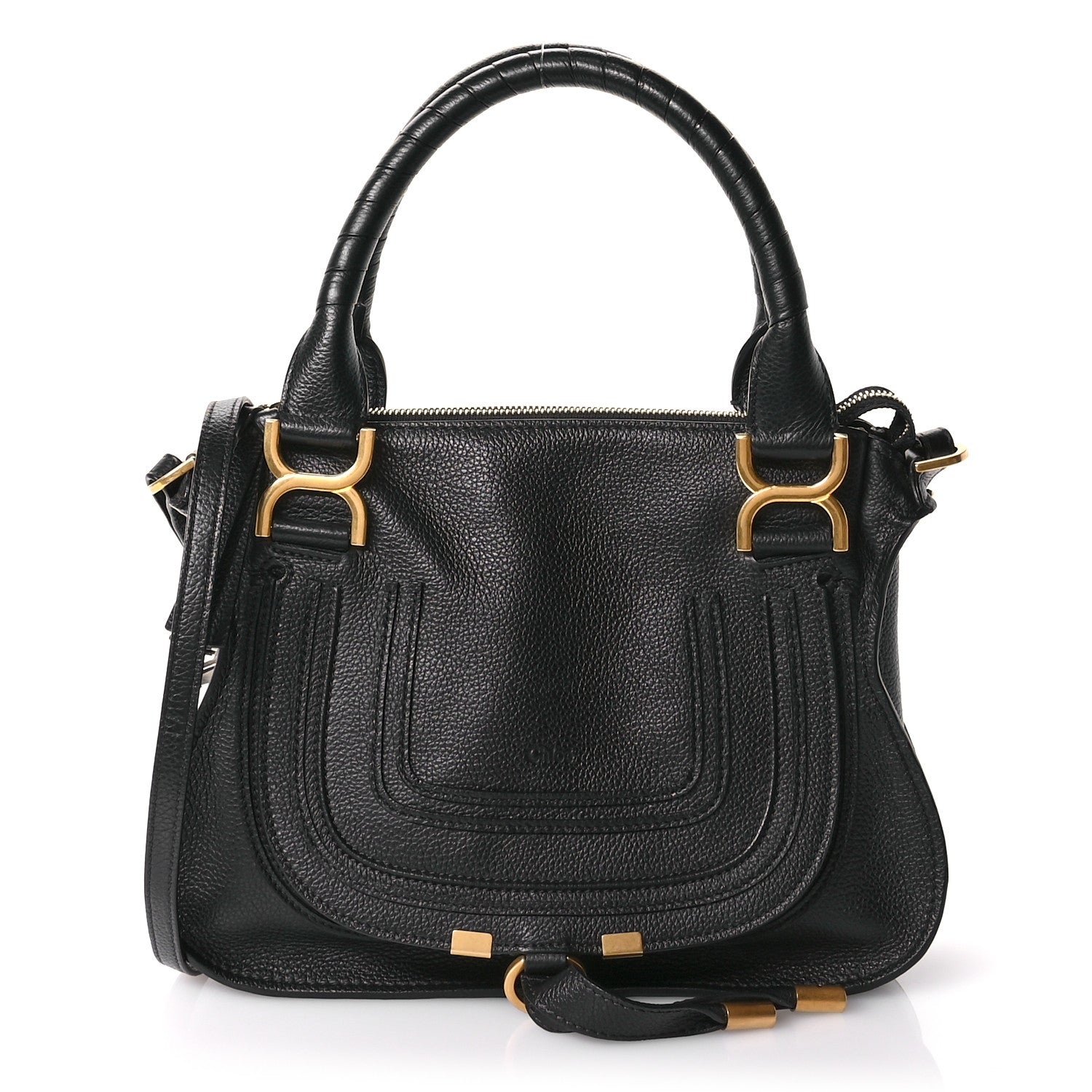 Chloe Calfskin Small Marcie Satchel Black 1 of 11