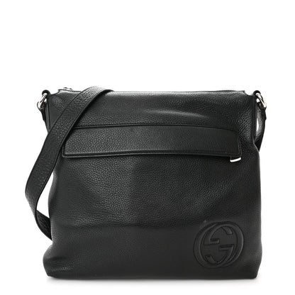 Gucci Pebbled Calfskin Medium Soho Messenger Bag Black 1 of 13