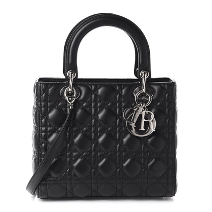 Christian Dior Lambskin Cannage Medium Lady Dior Black 1 of 10