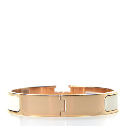 Hermes Enamel Narrow Clic Clac H Bracelet GM Craie 3 of 7