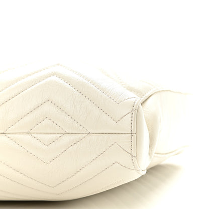 Gucci Vintage Calfskin Matelasse Medium GG Marmont Slim Tote White 9 of 9