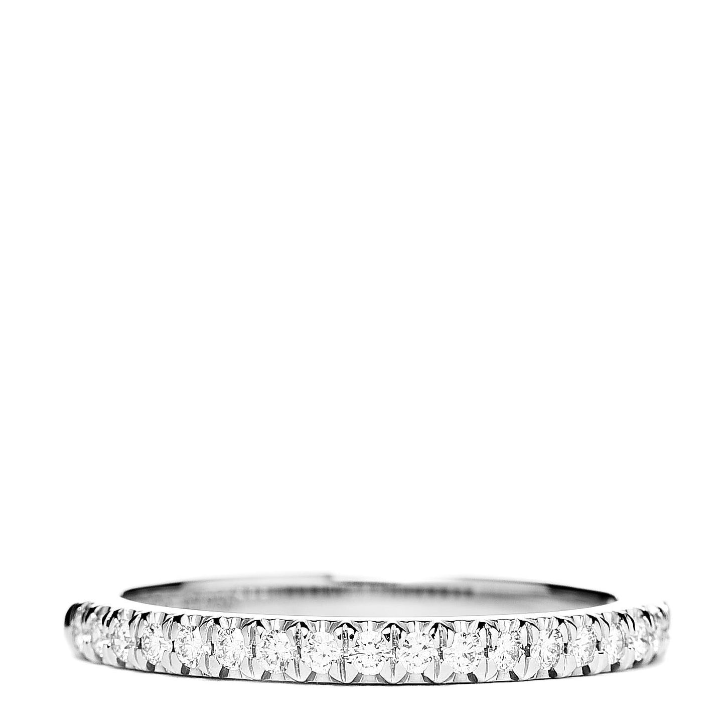 Platinum Diamond .20ctw Half Circle Soleste Band Ring 49 4.75