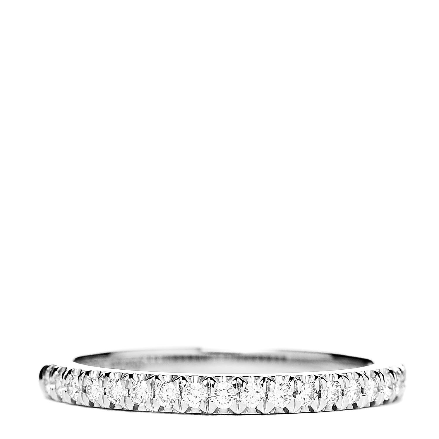 Tiffany Platinum Diamond .20ctw Half Circle Soleste Band Ring 49 4.75 1 of 4