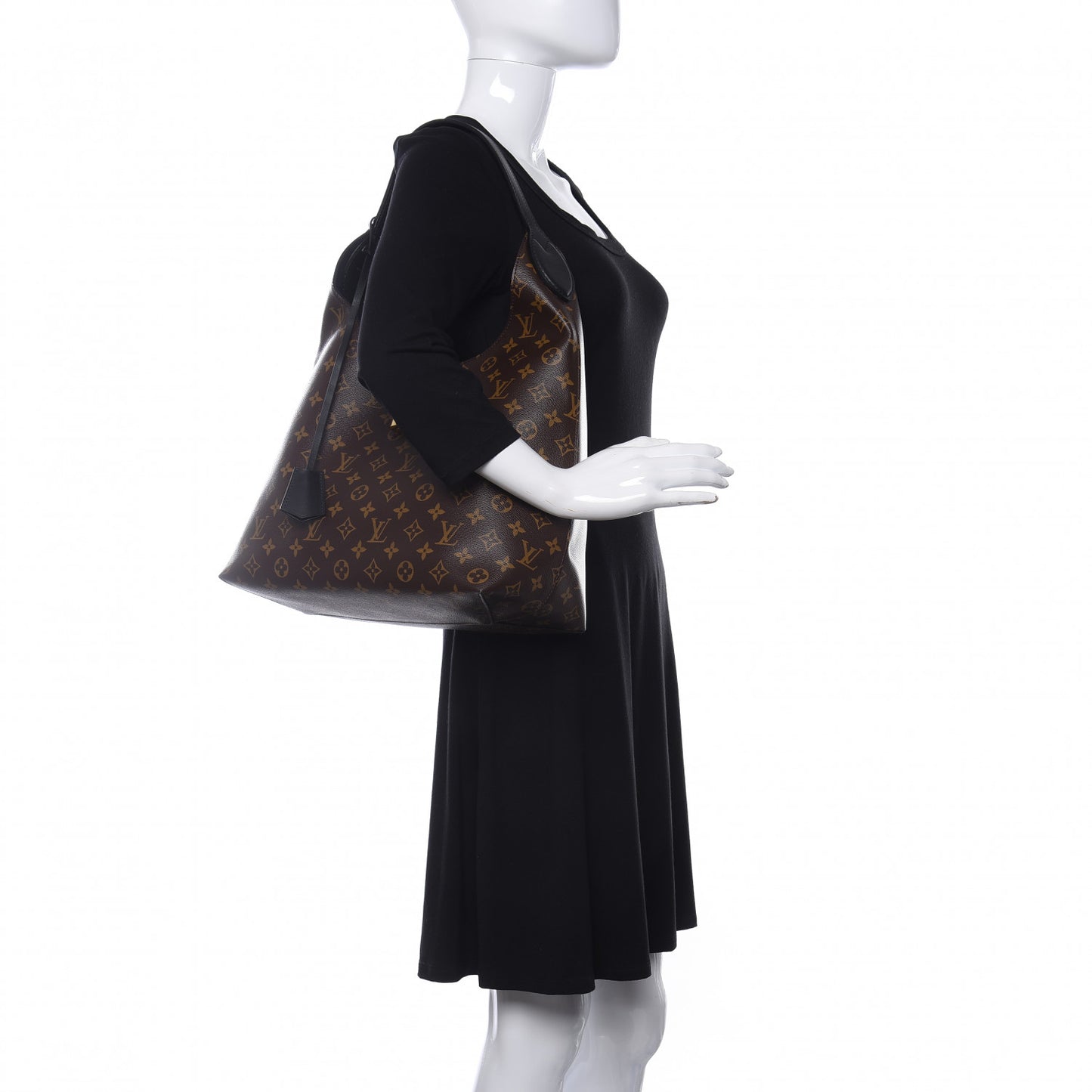Monogram Flower Hobo Black