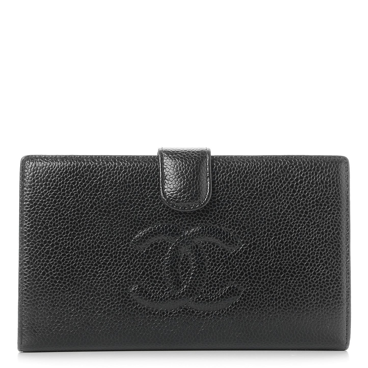Caviar Timeless CC French Wallet Black