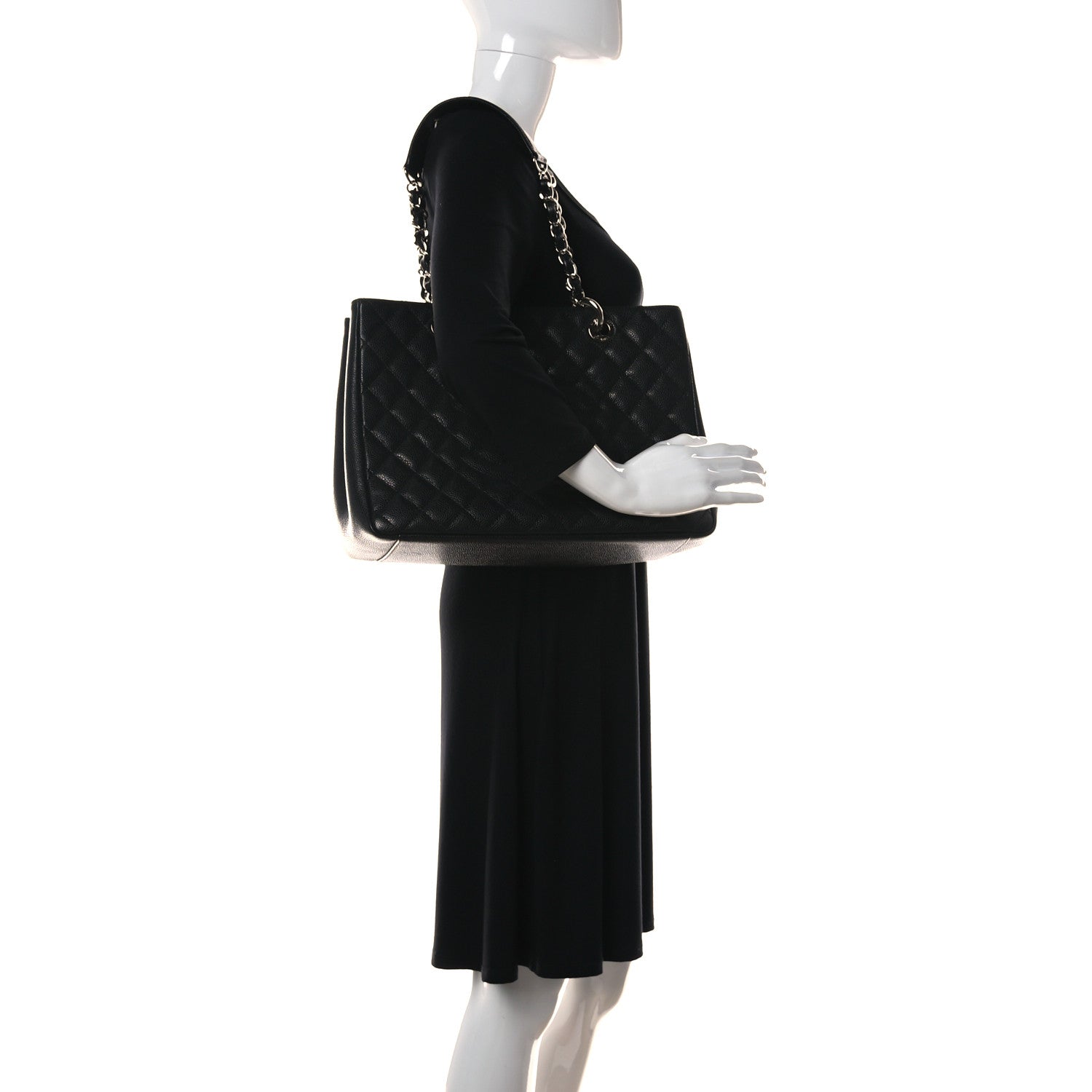 Chanel Caviar Quilted Grand Shopping Tote GST Black 2 of 10