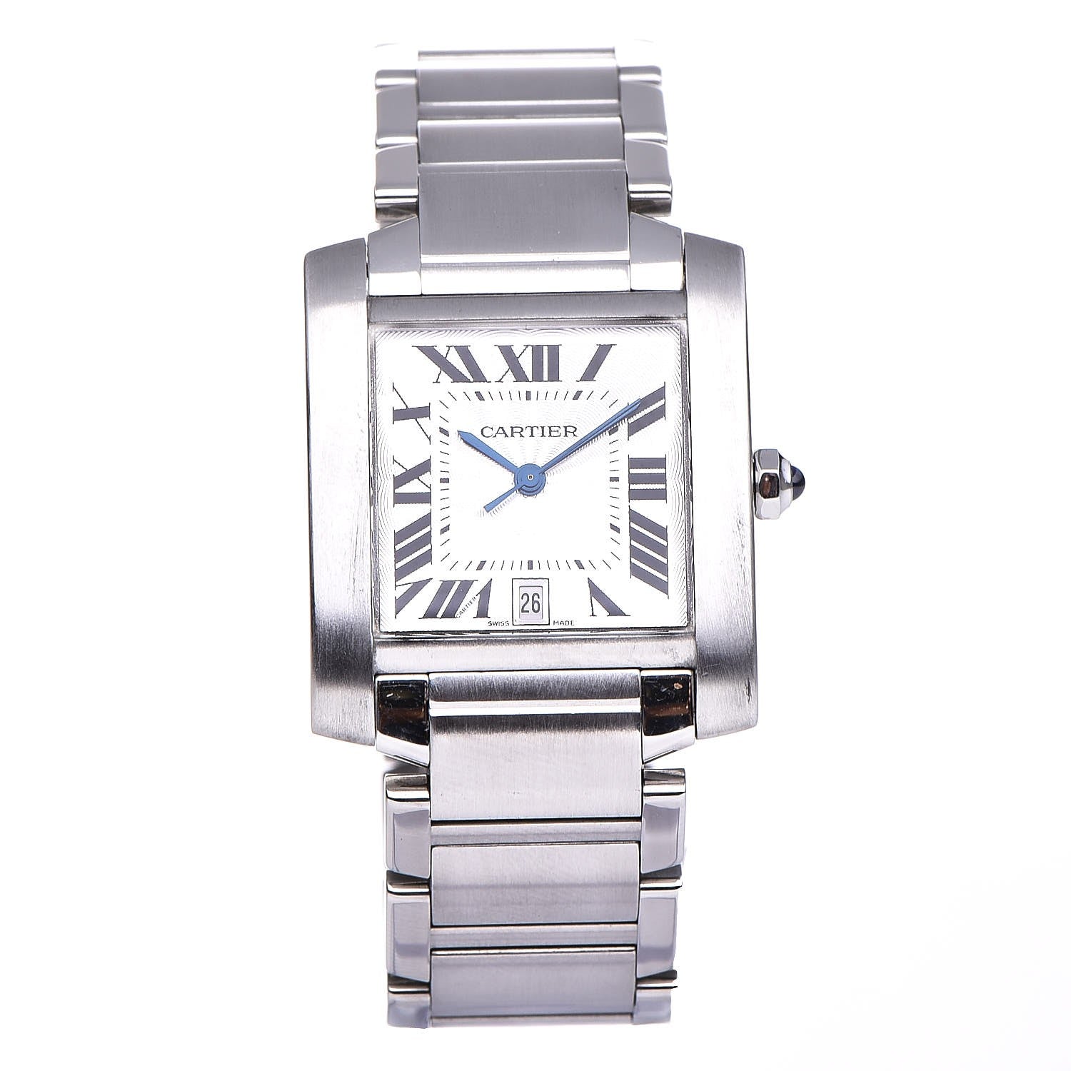 Cartier Stainless Steel 28mm Tank Francaise Automatic Watch 1 of 10