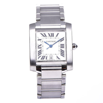 Cartier Stainless Steel 28mm Tank Francaise Automatic Watch 1 of 10
