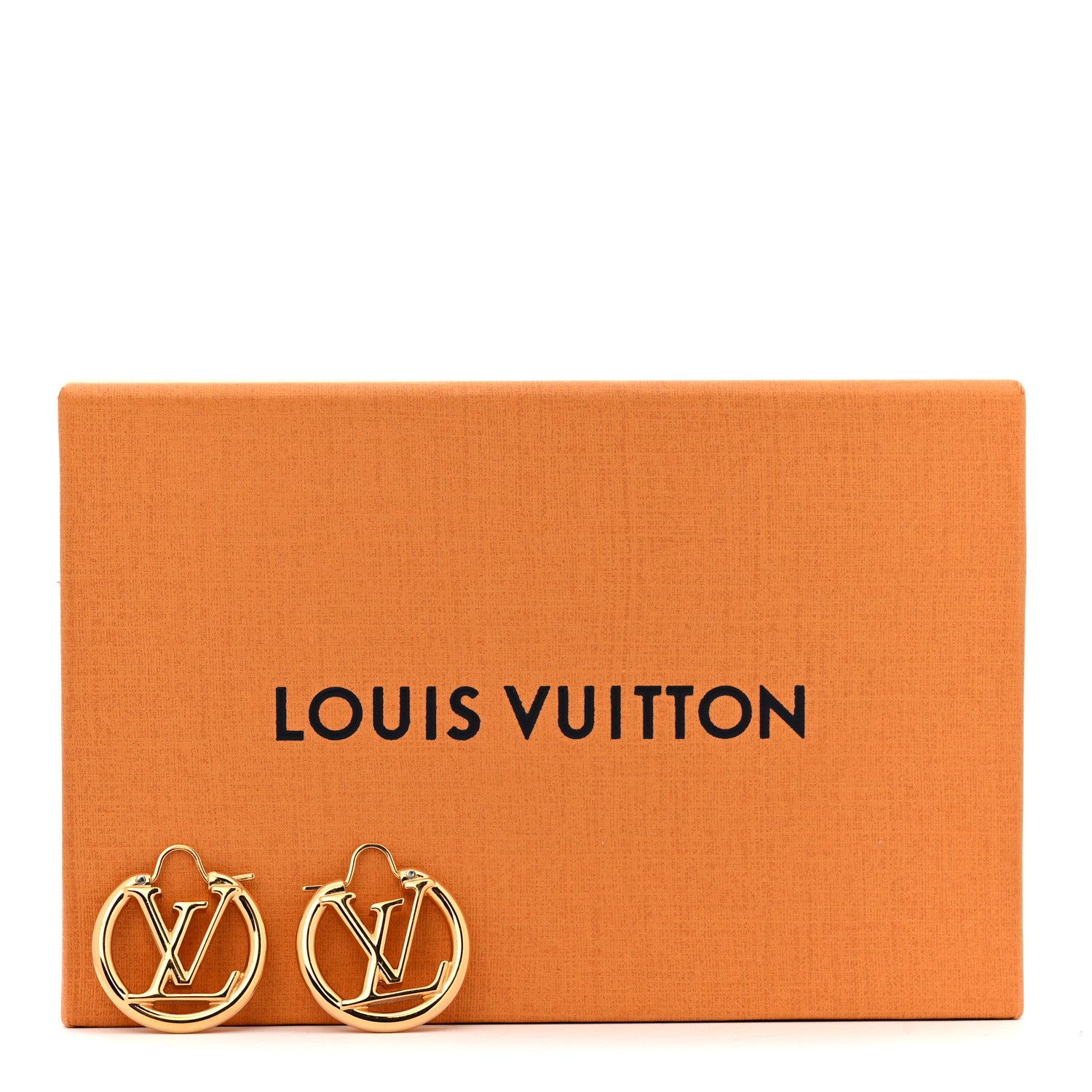 Louis Vuitton Metal Small Louise Hoop Earrings Gold 1807859