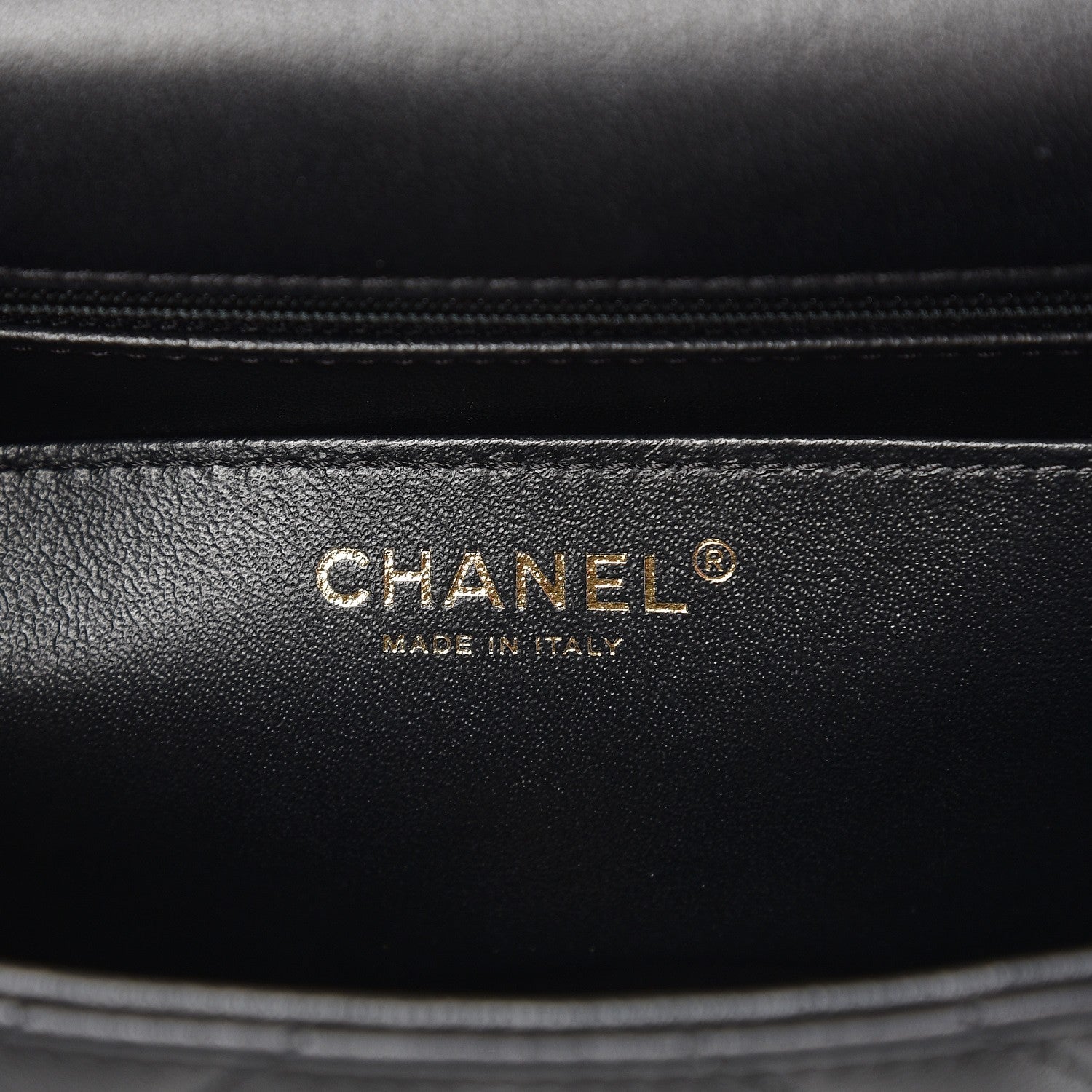 Chanel Lambskin Reverse Chevron Quilted Round Top Handle Flap Black 6 of 8
