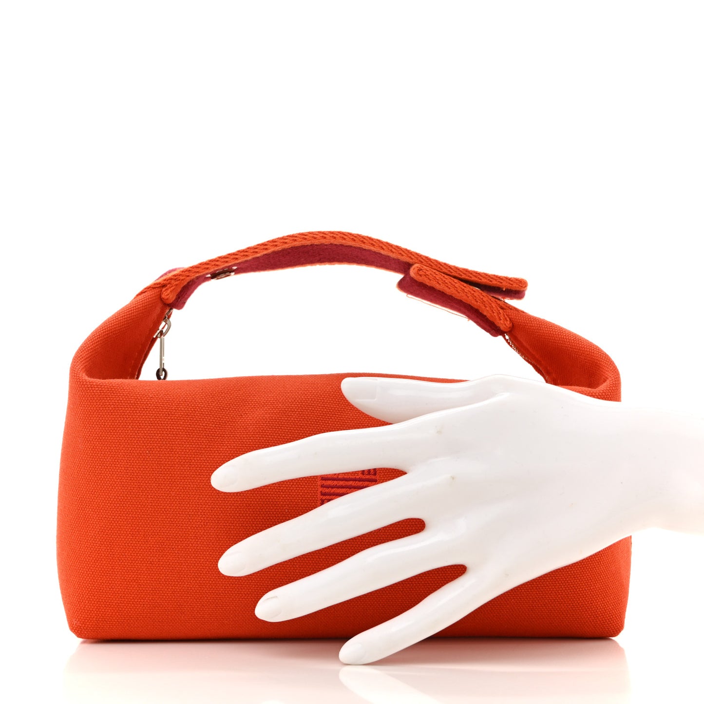 Canvas Small Bride-A-Brac Pouch Orange Burgundy