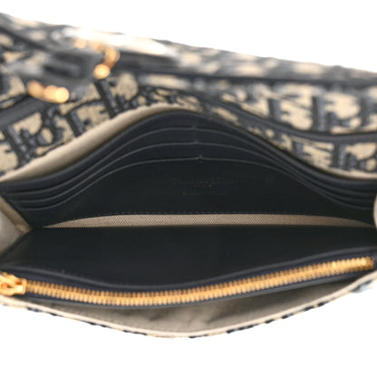 Christian Dior Oblique Bobby East West Pouch With Chain Blue 5 of 9