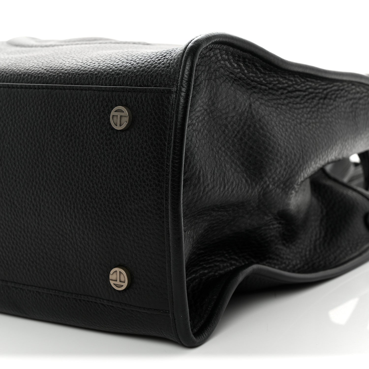 Telfar Pebbled Calfskin Medium Carry Bag Black 10 of 11