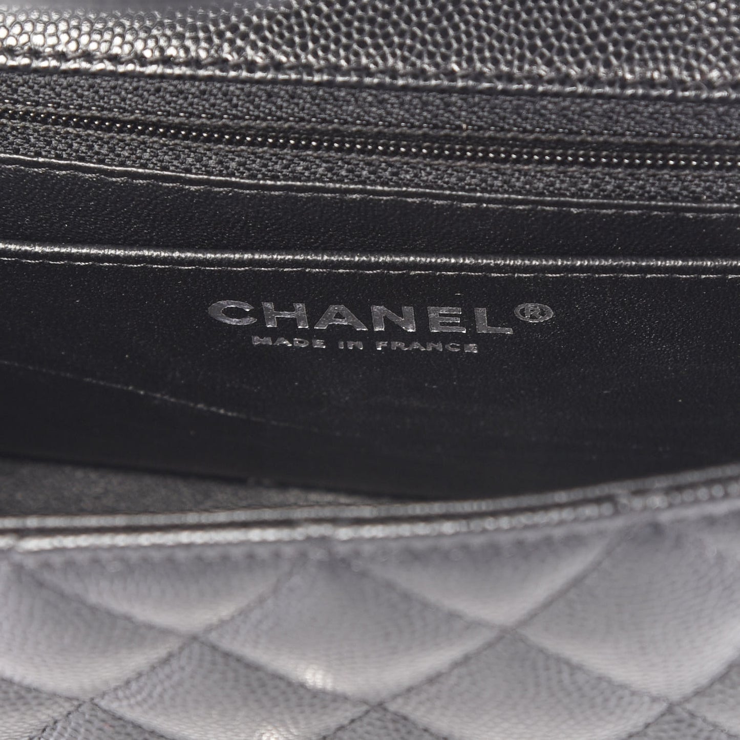 Caviar Quilted Mini Rectangular Flap Black