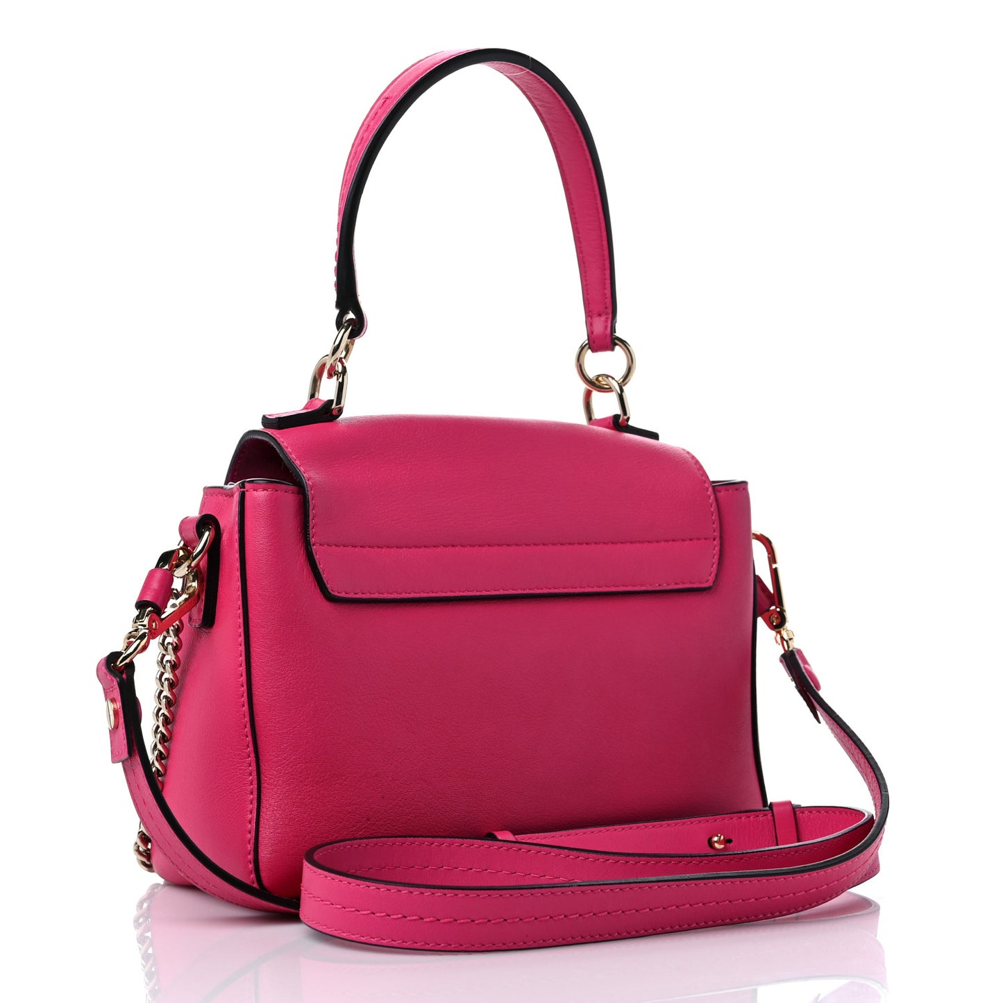 Calfskin Mini Faye Day Shoulder Bag Fuchsia Rose