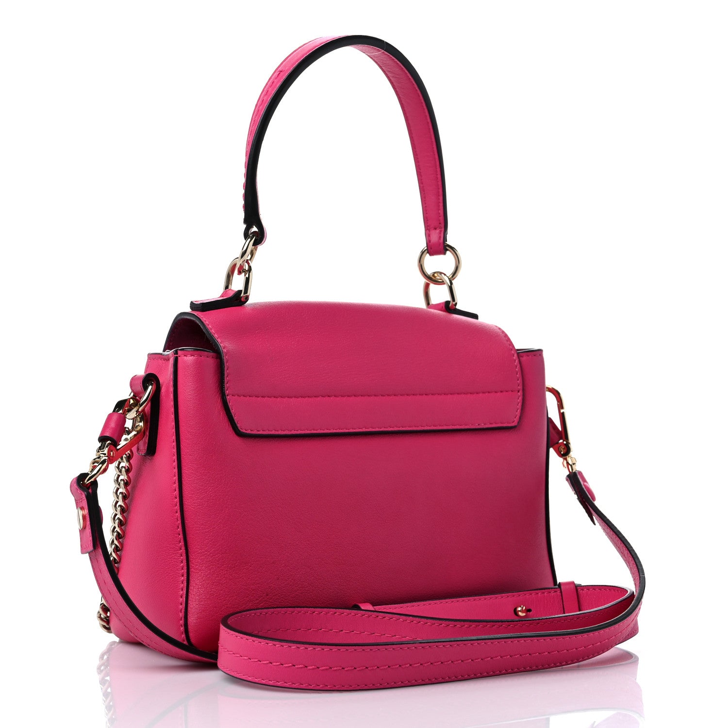 Chloe Calfskin Mini Faye Day Shoulder Bag Fuchsia Rose 3 of 11
