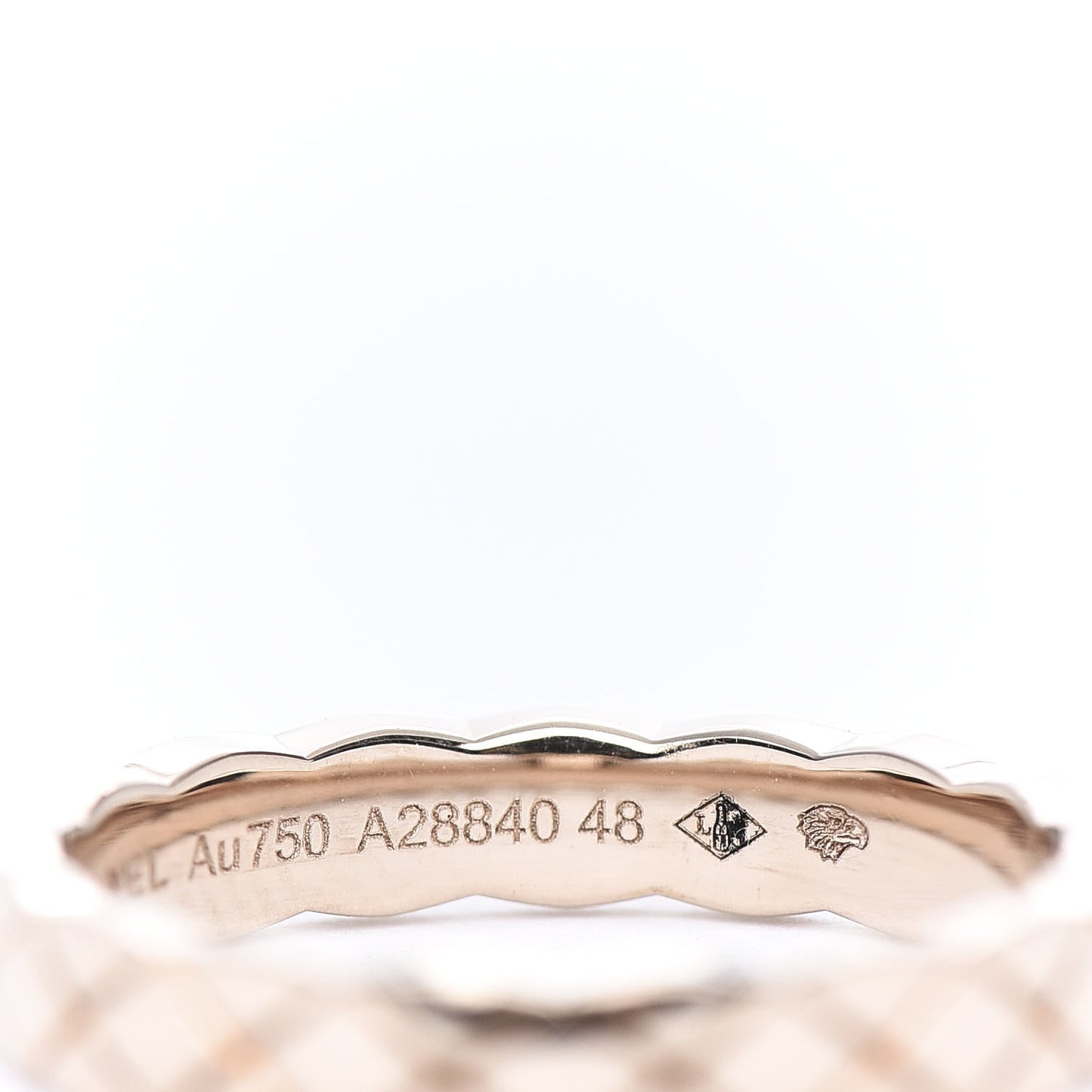 18K Beige Gold Mini Coco Crush Ring 48 4.5