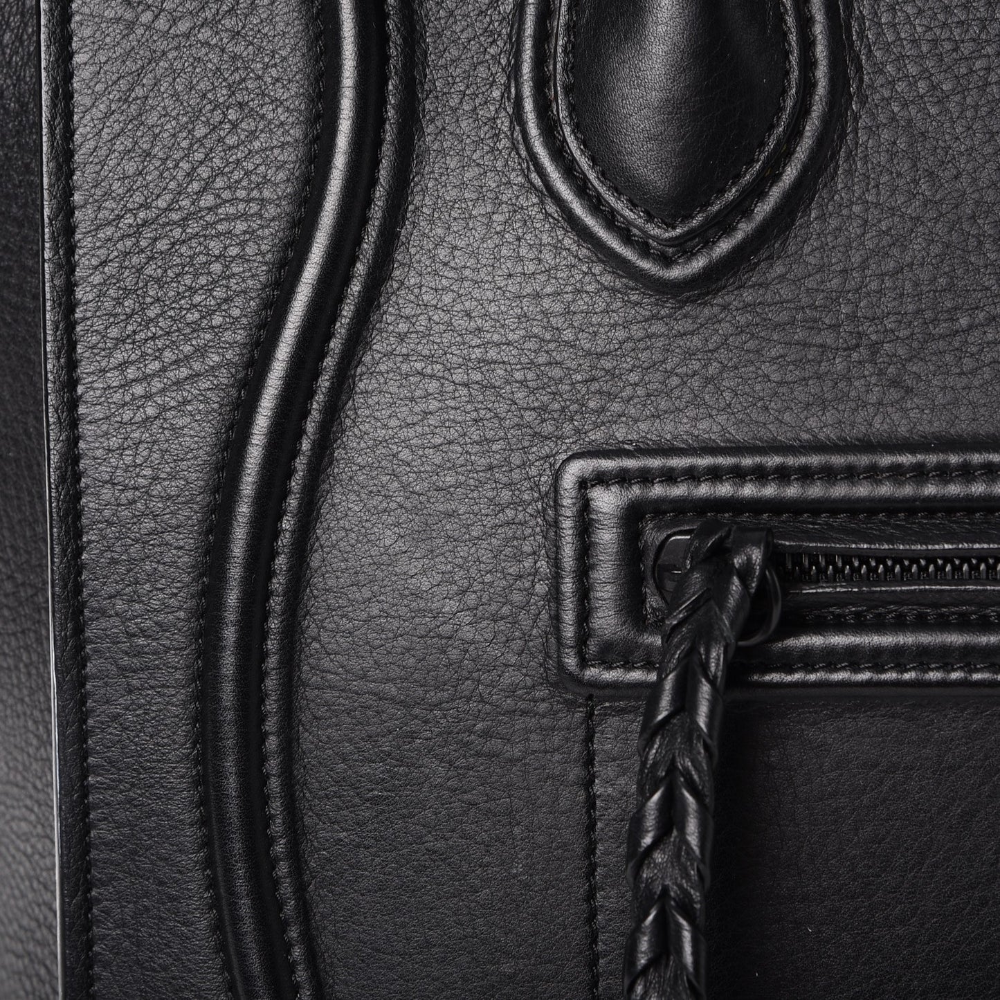 Supple Calfskin Medium Phantom Luggage Black