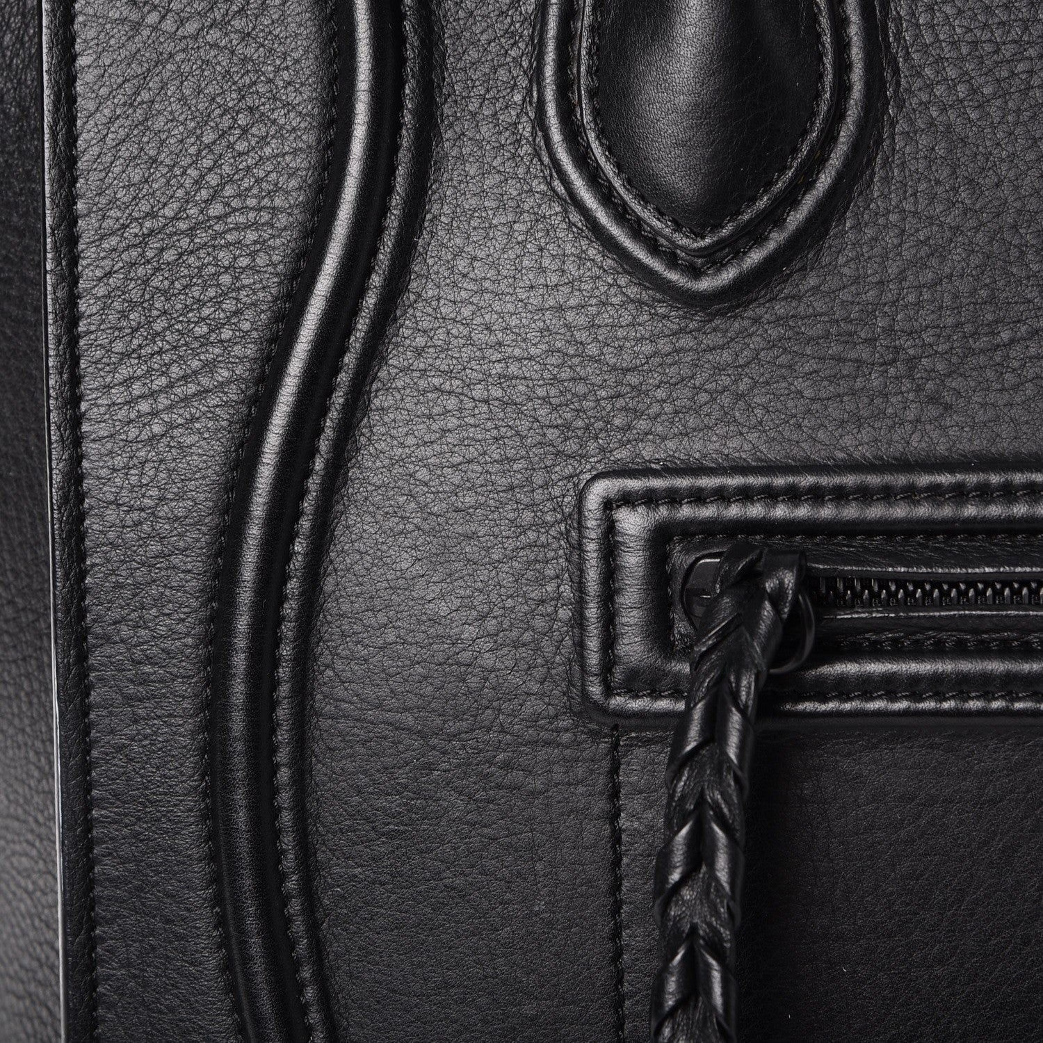 Celine Supple Calfskin Medium Phantom Luggage Black 10 of 11