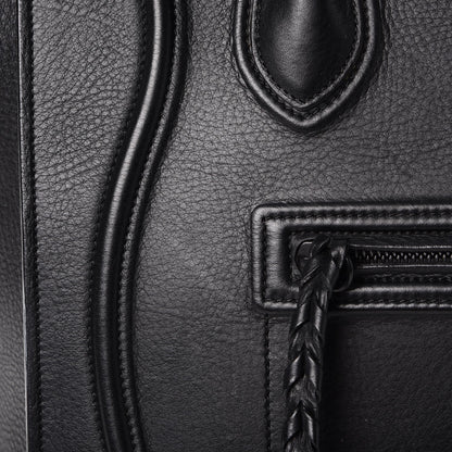 Celine Supple Calfskin Medium Phantom Luggage Black 10 of 11