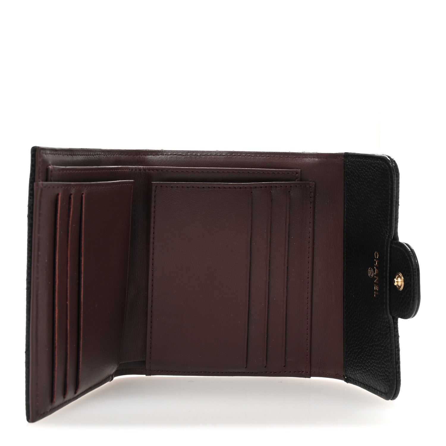 Chanel Caviar Quilted Compact Flap Wallet Black 5 of 8