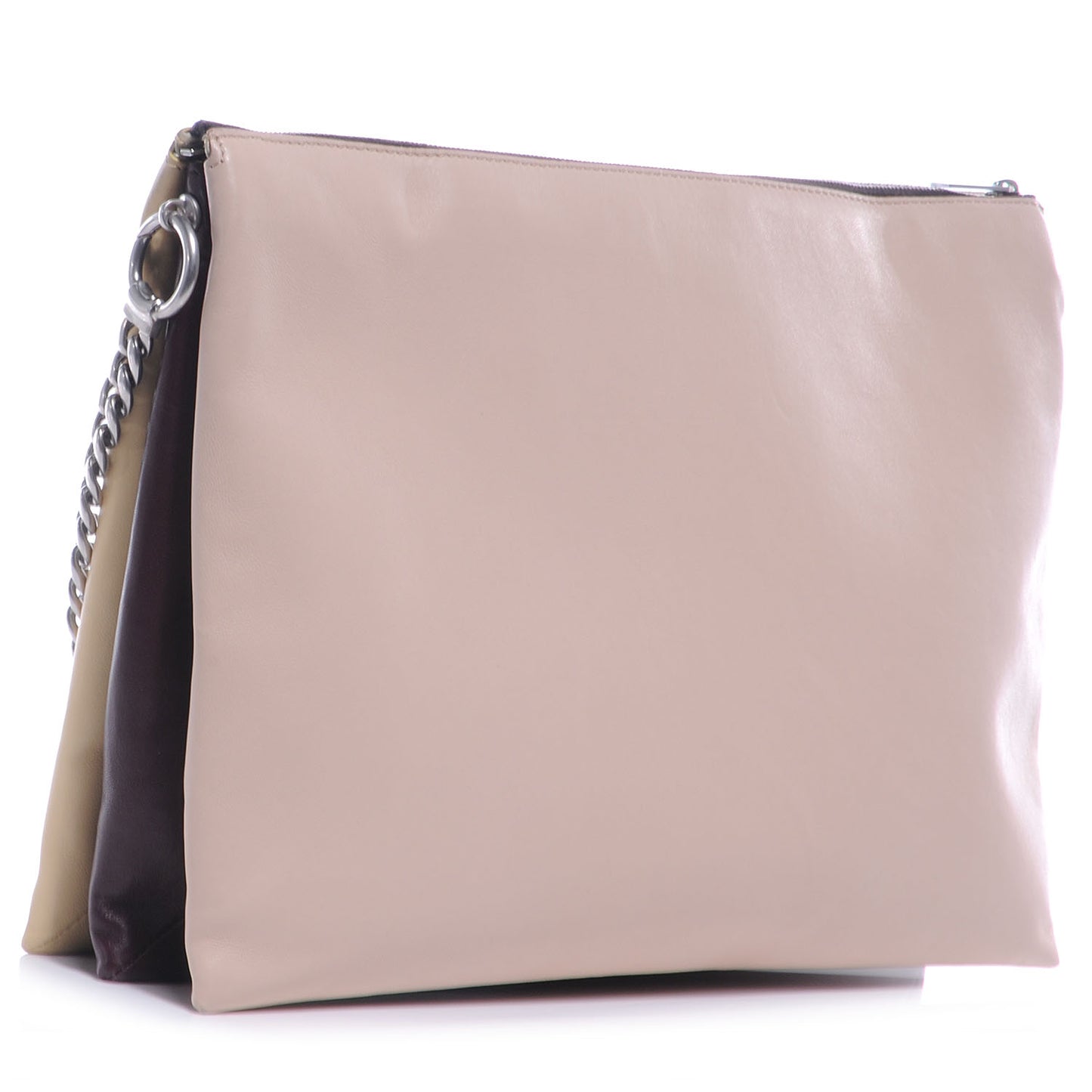 Lambskin Soft Trio Zipped Bag Vanilla