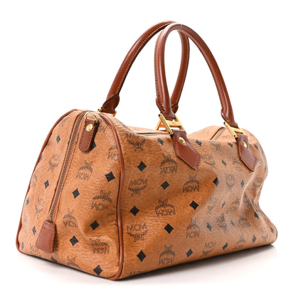 MCM Visetos Essential Boston Bag Cognac 3 of 9