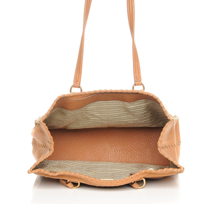 Prada Goatskin Whipstitch Tote Brown 5 of 10