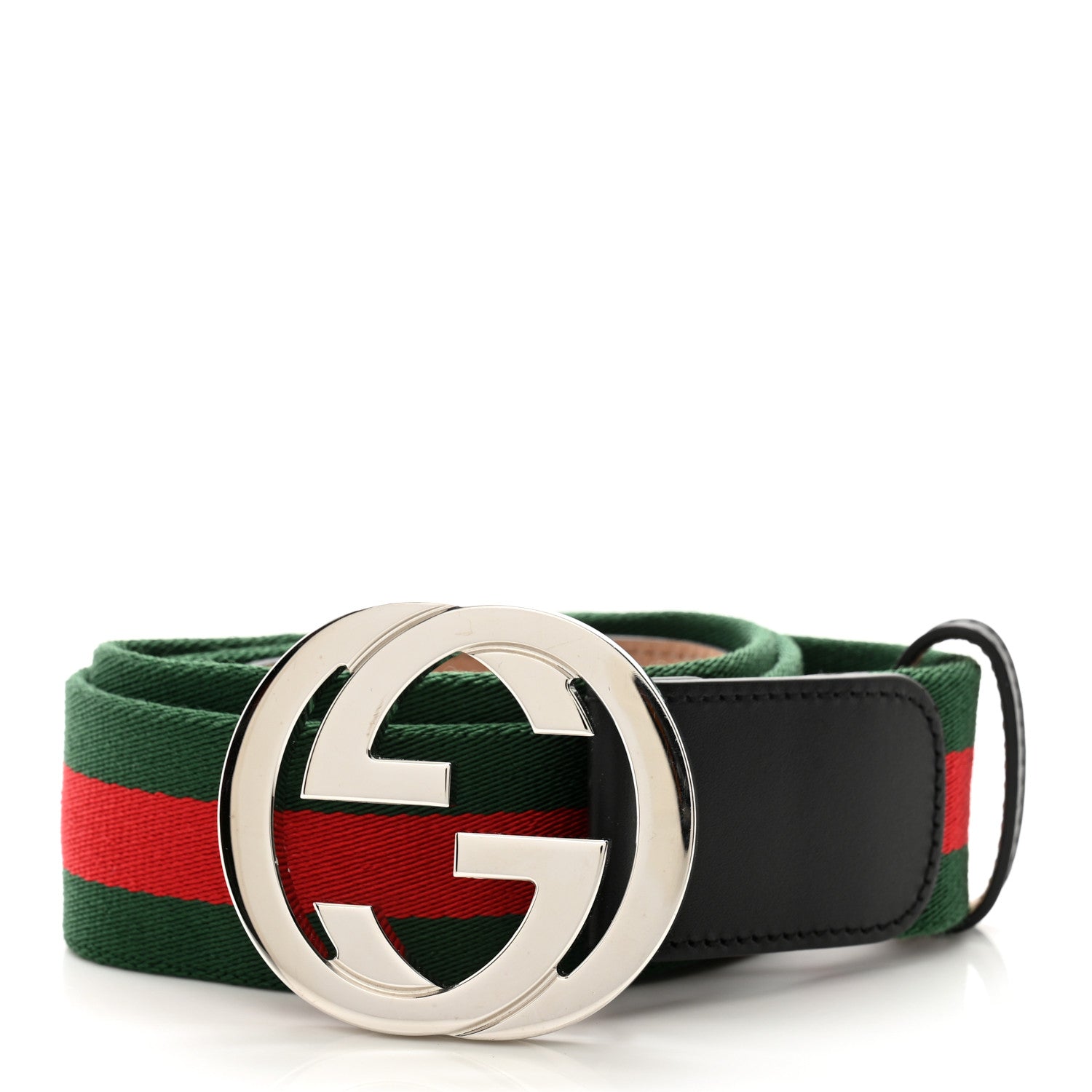 Gucci Calfskin Web Interlocking G Belt 100 40 Black 1 of 7