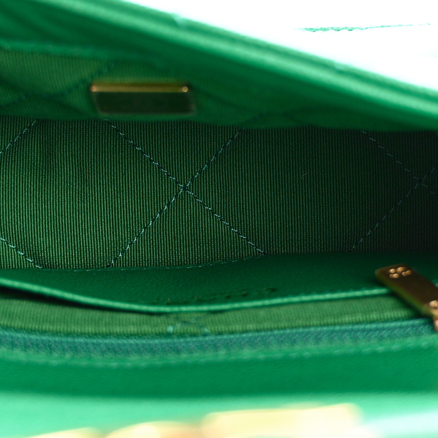 Chanel Caviar Quilted Mini CC Flap Green 5 of 10