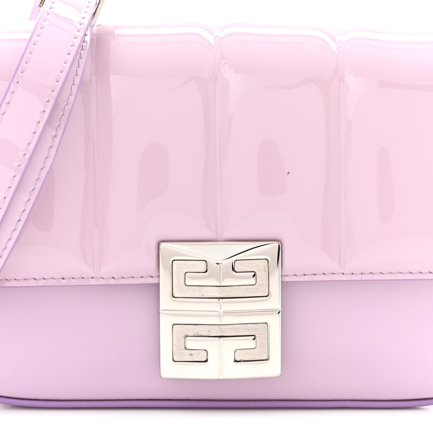 Patent 4G Small Padded Crossbody Bag Lilac