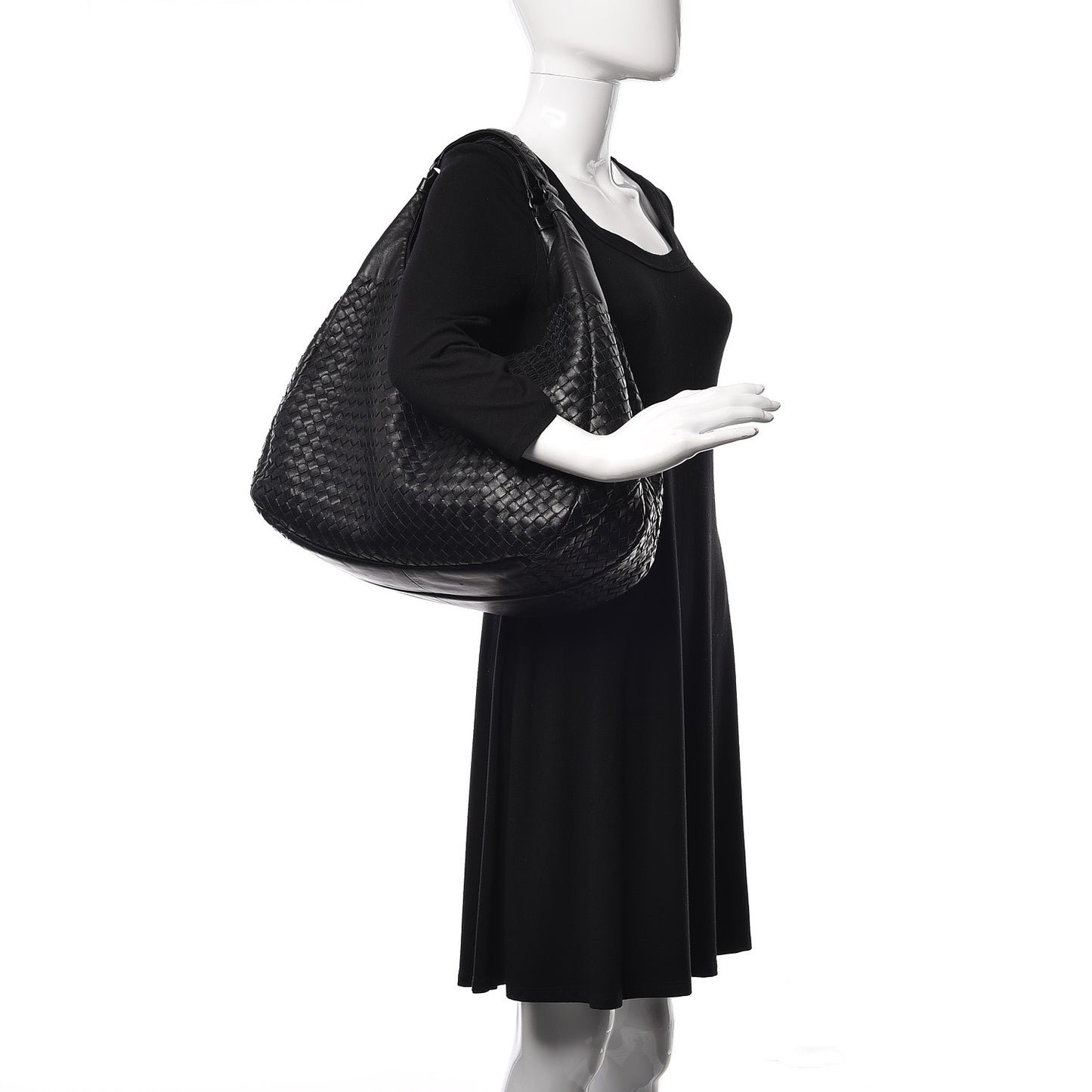 Nappa Intrecciato Large Campana Black