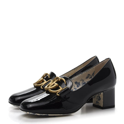 Gucci Vernice GG Victoire 55mm Loafer Pumps 36 Black 3 of 9